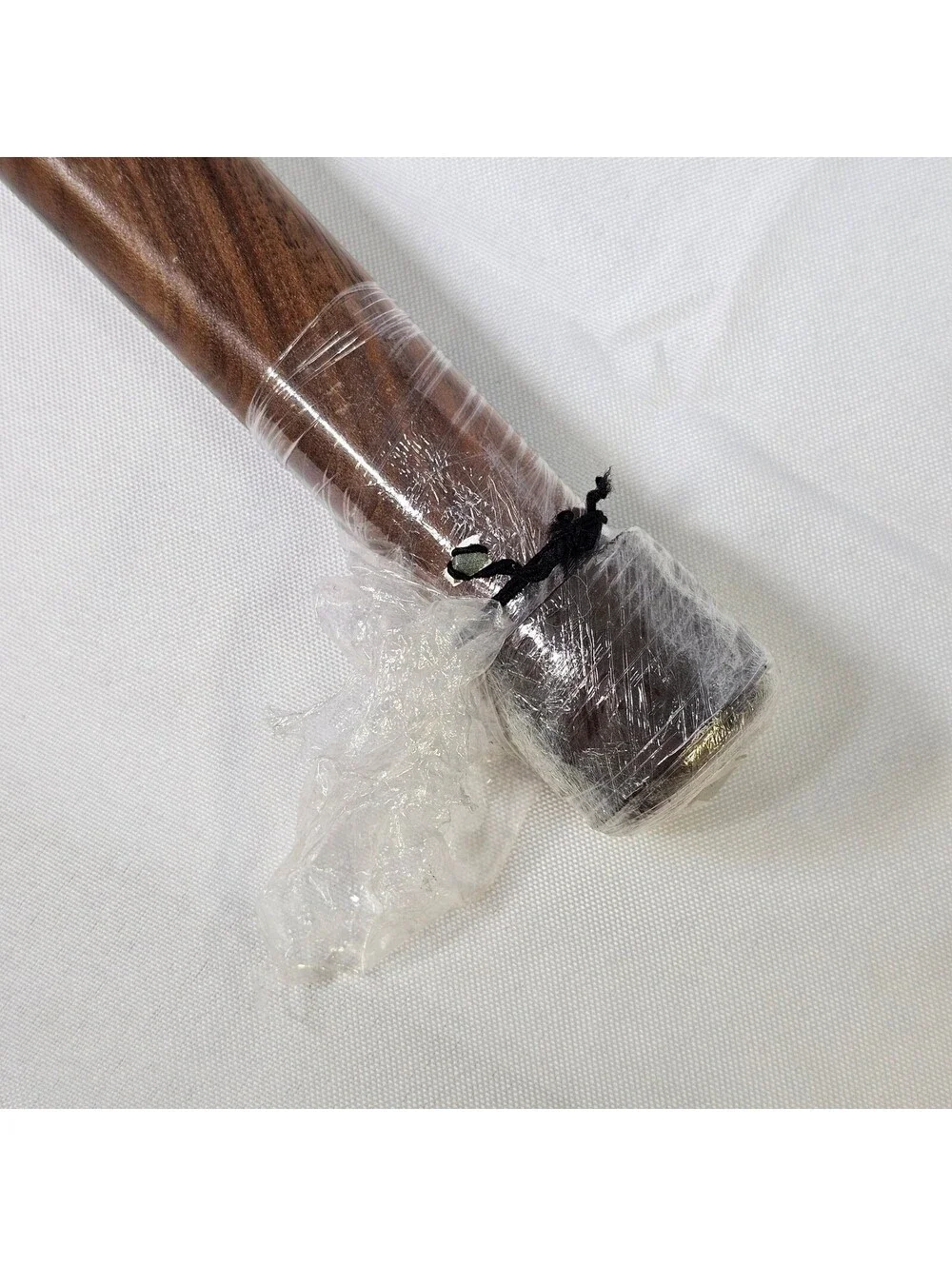 US Air Force Veteran Walnut Wood Walking Cane Spiral Carved Handcrafted Brown